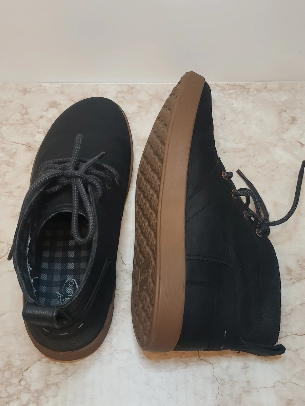 Chaco Men's Black Chukka Boots with Brown Sole Size 9